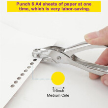 2 Pieces Small Single Hole Punch, 1/4 Inch One Hole Paper Punch with 8 Sheet Capacity Punch Accuracy