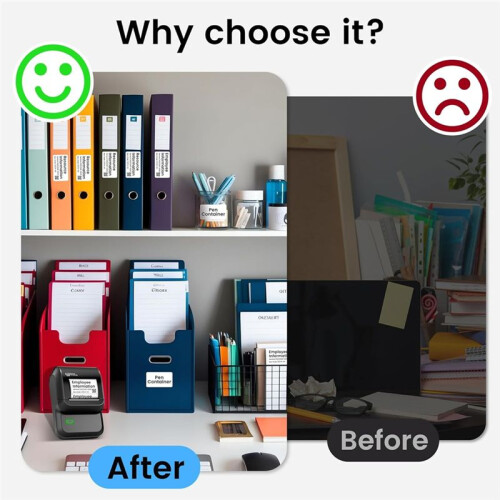 Label Maker, Label Maker Compatible with Mobile Phones and Computers,Inkless Portable Label Maker for Address A 1