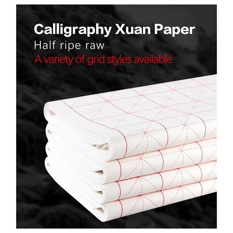 Xuan-Paper, Chinese Calligraphy Paper with Grid for Practice, Rice ...