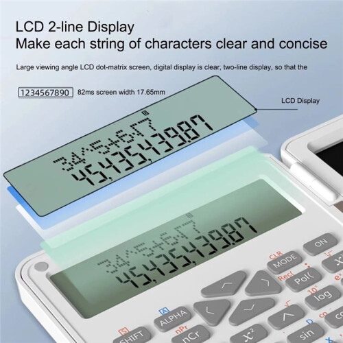 Scientific Calculator 12-Digit Large Display Calculator with Notepad Foldable Calculator with Hand Writing Board 1