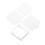 Sticky Note Stencil Compatible with Post Notes,3x3 Sticky Pads Base with 2 Stencils Included,Memo Pad Organizer White 10