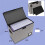Comic Book Storage Boxes, Back to School Fold Comic Short Box Case with Lid, Book Bin Container Holds 150 Comics Gray 7