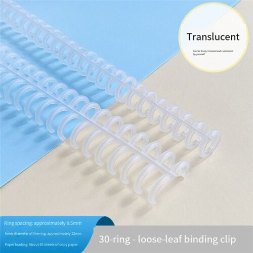 20pcs Plastic 30-Hole Loose Leaf Binders Ring Combs 85 Sheets Capacity for DIY Notebook Album Black 1