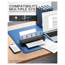 Portable Printers for Travel, N80 Wireless Thermal Printer Inkless, for IOS, Android, Laptop for Office, Home