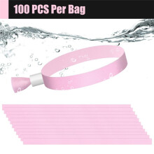 100 StüCk Stoff-Event-ArmbäNder, Farbige ArmbäNder für Veranstaltungen, für Leichtes Konzert-Armband (Rosa)