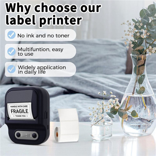 Wireless  Portable Printer Label Printer Mobile Thermal Adhesive Label Machine Suitable for Storehouse Express Red