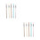 10Pièces Crayons À Embout Remplaçable Métal Multicolores Pour 6