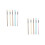 10Pièces Crayons À Embout Remplaçable Métal Multicolores Pour 7