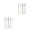 10Pièces Crayons À Embout Remplaçable Métal Multicolores Pour 10