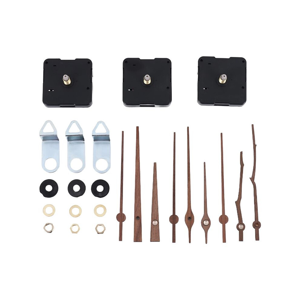 3 Pcs Quartz Clock Movement Mechanism Parts With 3 Types Of Walnut Wood Clock Hands Clock Accessories For Clock Repair 6032982495844
