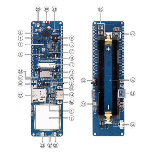 ESP32-S3 A7670E 4G Development Board LTE Cat-1 / 2G / WiFi /  / Telephone Call / SMS / GNSS Positioning Support 1