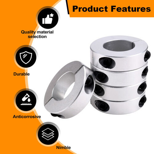 5PCS Split Optical Shaft Fixed Ring Separate Thrust Ring Limit Ring Fastening Positioner Shaft Clamp Inside 30mm