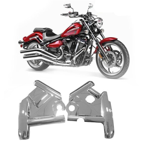1Pair Motorcycle Chrome Front Fork Upper Frame Neck Covers for  V-Star XVS1100A XVS1100AW 1999-2011