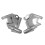 1Pair Motorcycle Chrome Front Fork Upper Frame Neck Covers for  V-Star XVS1100A XVS1100AW 1999-2011 8