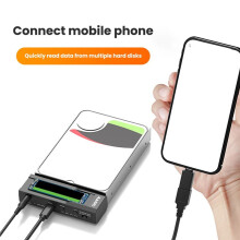 MAIWO Dual Bay M.2 Nvme Case y  HDD Docking Station Type C Docking Station 3.5Quot, Clon Duplicator Enchufe de la UE
