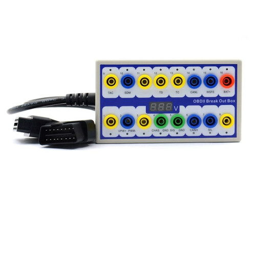 OBDII OBD2 Breakout Box Auto OBD 2 Break Out Box Auto Protocol Detector Auto Can Test Box Automotive Connector Detector(A) 2