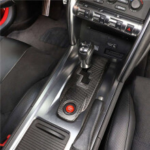 2X for GTR R35 2008-2016 Dry Carbon Fiber Center Console Gear Panel Frame Decoration Cover Trim
