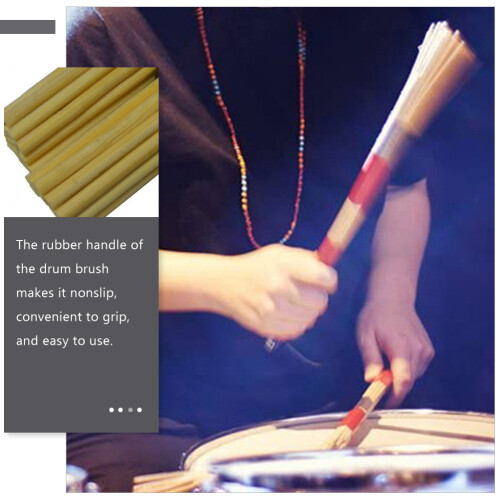 1Ensemble Kit Percussion Baguettes Érable Légères Avec Balais En Acier 2