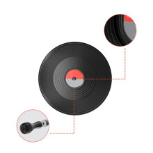 12 Inch LP Vinyl Record Label Saver Vinyl Records Clean Saver Record Cleaning Protector Waterdichte Reiniger Zilver