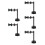 5Pcs Miniature Black Traffic Light Model with Automatic Color Change 5