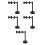 5Pcs Miniature Black Traffic Light Model with Automatic Color Change 6