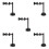 5Pcs Miniature Black Traffic Light Model with Automatic Color Change 7