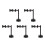 5Pcs Miniature Black Traffic Light Model with Automatic Color Change 8