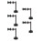 5Pcs Miniature Black Traffic Light Model with Automatic Color Change 9