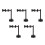 5Pcs Miniature Black Traffic Light Model with Automatic Color Change 10