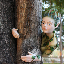 Adorable Tree Hugger Elf Decoration