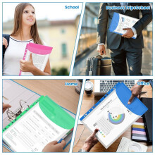 24-Pack Binder Pockets with 11 Holes - Expandable, Snap Button & Label, for School Home Office