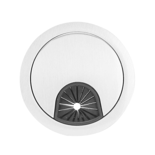 3X PC Computer Stainless Steel Outer Diameter 50mm Desk Grommet Cable Hole Cover 2
