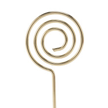 24x Table Number Card Holders Photo Holder Stands Place Paper Menu Clips, Circle Shape (Gold)