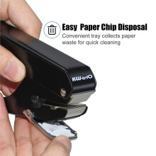 KW-TRIO All-Metal Hole Punch, 15x4mm Oval Hole, Manual Office Supplies, ID Cards, Sticky Notes