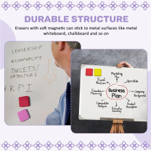 30 Pack Whiteboard Eraser Washable and Reusable Magnetic Whiteboard Eraser for Cleaning Dry Erase Markers 5x5x2cm