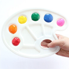 18 Pcs No Spill Farbbecher Set mit Pinsel und Farbablage Palette, Farbbecher mit Deckel für Kinder Kunstmalerei