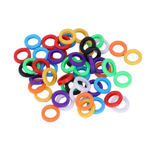 100PCS Small Size ID Identify Key Ring Cap Tag 2