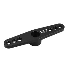2X 25T Steering Servo Arm Horn Metal Full Throttle Parts Double Steering Arm for Futaba Black