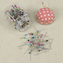 1000Pcs Sewing Pins Pearl Needles Fabric Cover Pin Cushion Bottle Tailoring Process