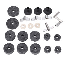 Set di 23 pezzi di piatti con tappetini in feltro antiscivolo da 2,5/4/5 cm, Grigio