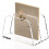Acrylic Mail Letter File Holder Folder Organizer for Desk, 2 Sections Clear Countertop Small Document Notebook Organizer 1