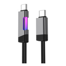 Kabel do Szybkiego Ładowania RGB 2 M 120 w 6 A Kabel do Ładowania Typu C z Oświetleniem Otoczenia RGB Typu C do Typu C