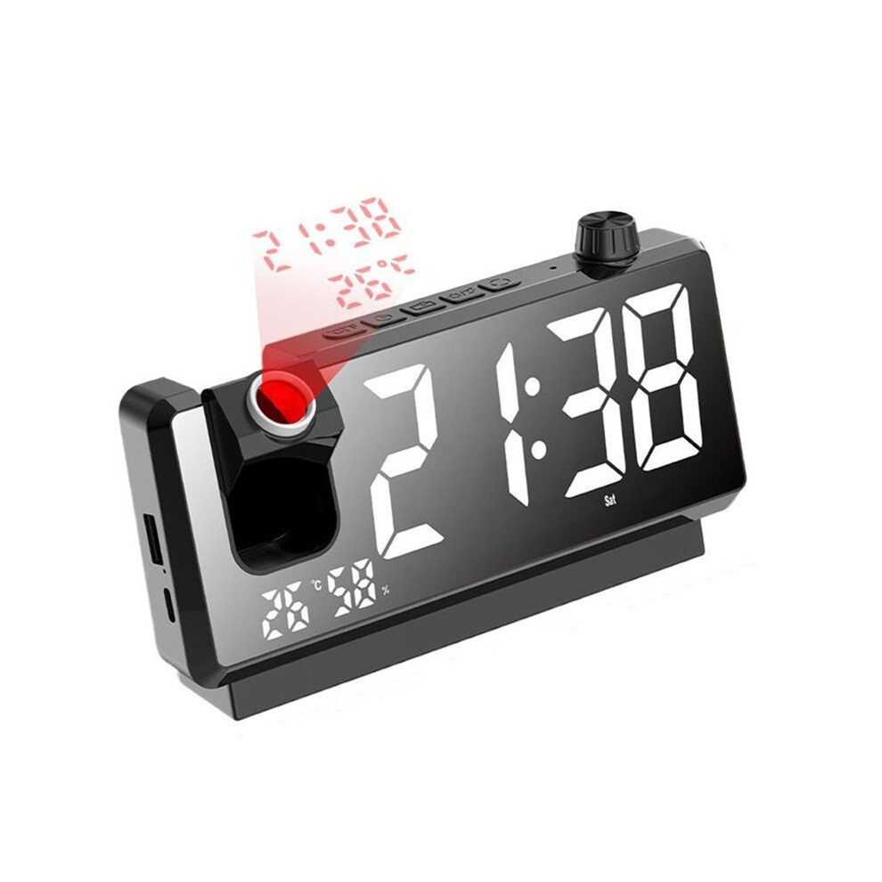 Projection Alarm Clock Hd Led Display Projection Clocks For Bedroom 180 Degree Rotatable Digital Clock Projector B Tauoh