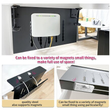 Desk Side Storage Organizer No Drill Under Desk Laptop Holder Clamp Shelf Hanging Laptop Mount for Office Home