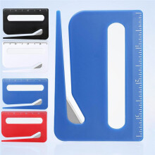 4-Delige Envelopopener, Verbeterde Plastic Briefopener, Envelopsnijder, Scherpe Postopener met Schaalverdeling