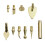 Heat Insert Nut Iron Tip Set ,Pressure  Kit for TS100 Soldering Iron 3D Implanted Hot Melt Nut 4