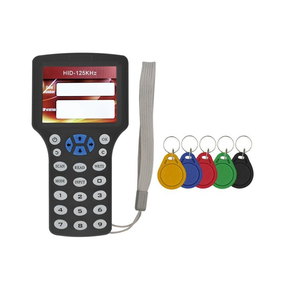 10 Frequency Rfid Nfc Card Reader Writer Duplicator+5Xuid Keychain 125K 13.56Mhz Rfid Copier Key Replicator 6134220603827