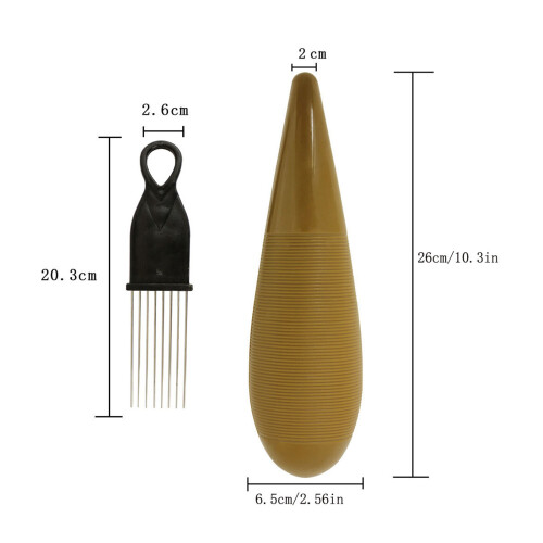 Fischförmiges ABS Guiro Perkussionsinstrument mit Bürste, 26 cm 1