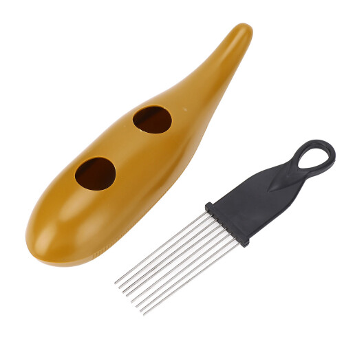 Fischförmiges ABS Guiro Perkussionsinstrument mit Bürste, 26 cm 2
