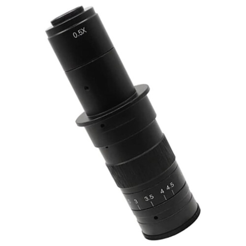 Lab Microscope Accessories Adjustable Magnification C Mount Lens for -Compatible VGA USB Microscope Camera 180X 1